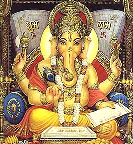 Sri Ganapati - o Escrevente dos Vedas