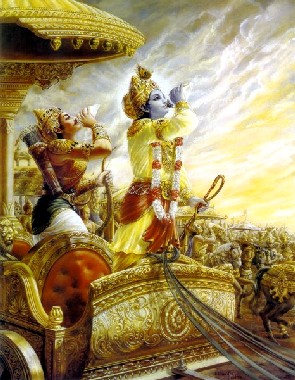 Krishna e Arjuna soam seus b�zios transcendentais
