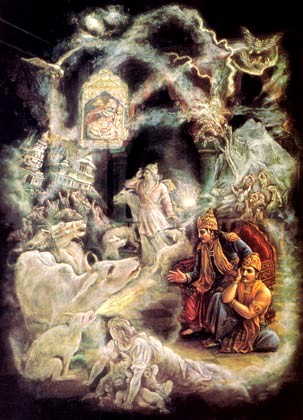 Yudhisthira v� sinais de mau agouro